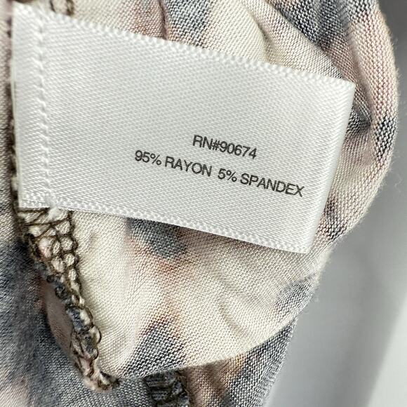 Boston Proper Bold Animal Print Turtleneck Top XS Long Sleeve Slim Fit Stretch - Picture 10 of 11